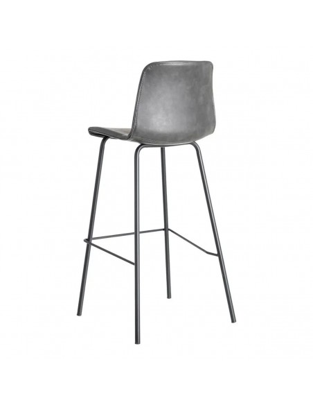 Taburete vintage de estilo industrial TRIXIE 76, símil piel y metal
