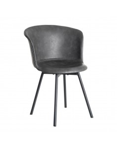 Cadeira vintage ROXIE estilo industrial em couro...