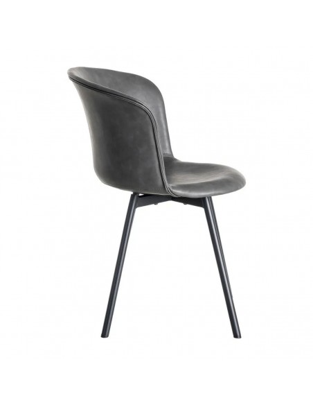 Cadeira vintage ROXIE estilo industrial em couro sintético e metal