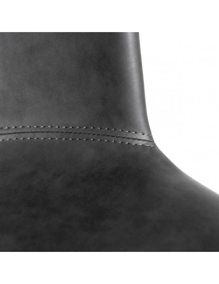 Cadeira vintage ROXIE estilo industrial em couro sintético e metal