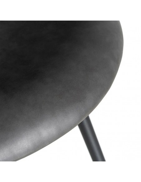 Cadeira vintage ROXIE estilo industrial em couro sintético e metal