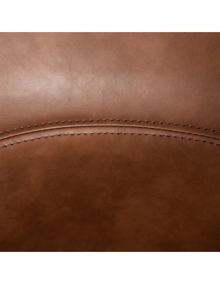 Cadeira com braços estilo industrial vintage MOXIE em pele sintética e metal