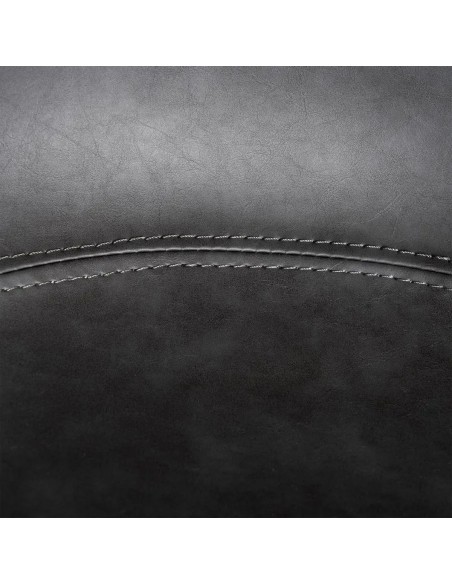 Silla con brazos de estilo industrial vintage MOXIE en símil piel y metal