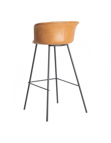 Banqueta estilo industrial ROXIE 75 em pele...