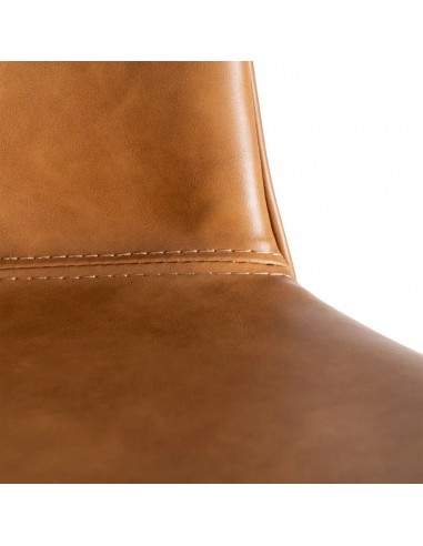 Banqueta estilo industrial ROXIE 75 em pele...