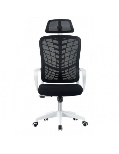 Silla de oficina LLACME, alto, blanco, malla y...
