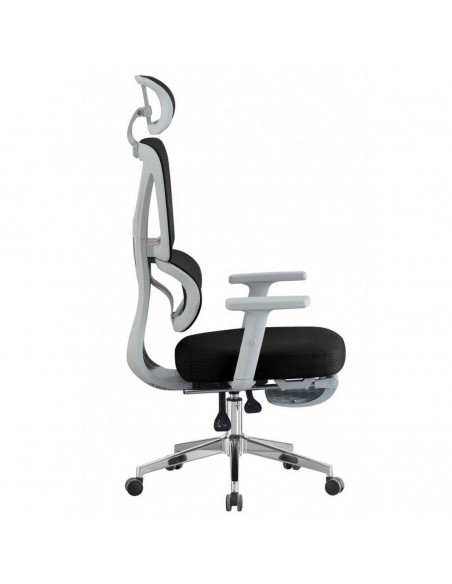 Cadeira ergonômica de escritório BUYDUR, alta, cinza e tela preta