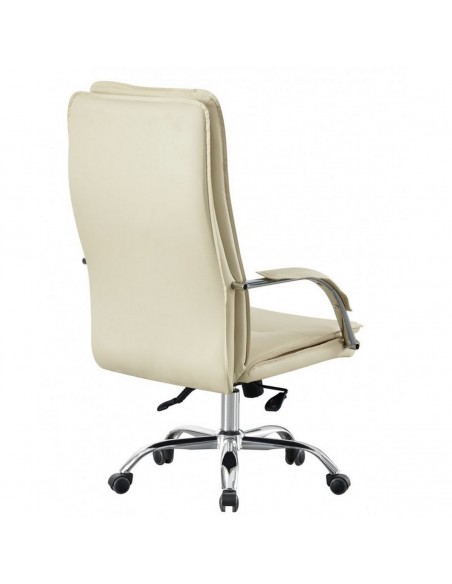 Sillón de oficina ROTHNE, alto, mecanismo multifunción, similpiel crema