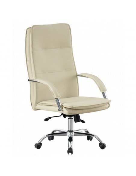 Sillón de oficina ROTHNE, alto, mecanismo multifunción, similpiel crema
