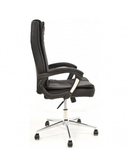 Sillón de oficina KEDU, alto, gas, basculante, similpiel negra