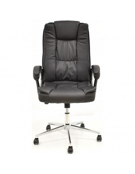 Sillón de oficina KEDU, alto, gas, basculante, similpiel negra