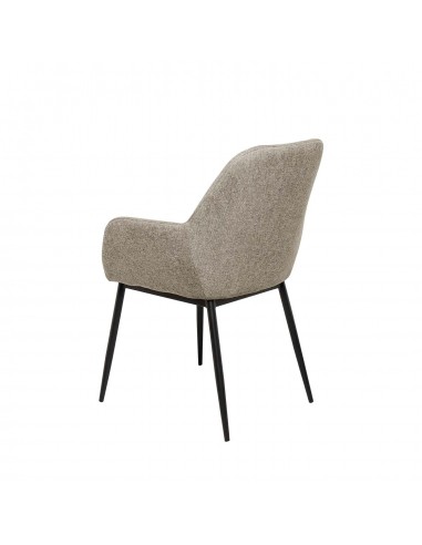 Cadeira de sala ISABELLA, tecido taupe e pés de...