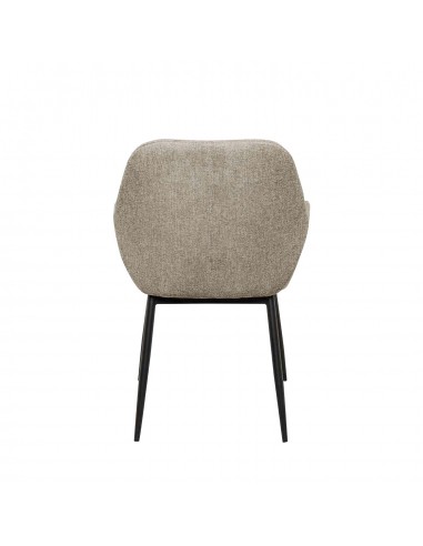 Cadeira de sala ISABELLA, tecido taupe e pés de...