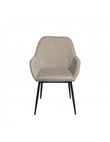 Cadeira de sala ISABELLA, tecido taupe e pés de...