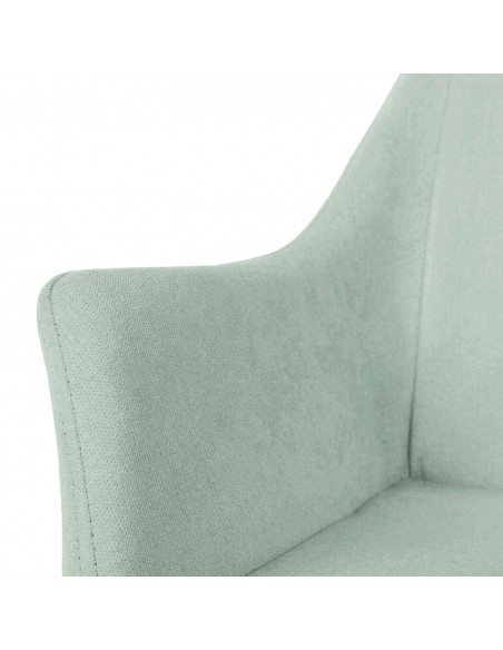 Silla con brazos James, tela, metal negro