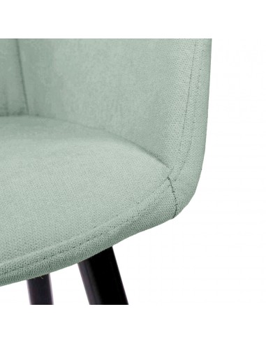 Silla con brazos James, tela, metal negro