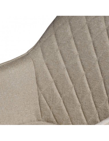 SILLA GIRATORIA con brazos AMALIA, tela y metal...