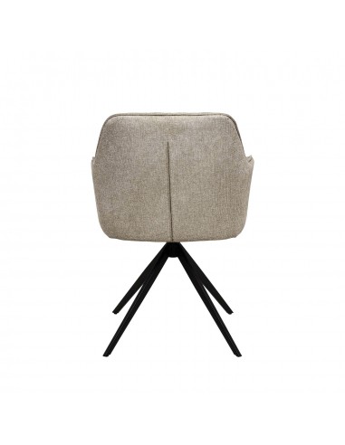 SILLA GIRATORIA con brazos AMALIA, tela y metal...
