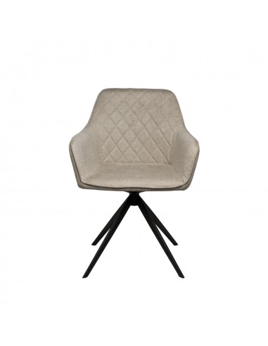 SILLA GIRATORIA con brazos AMALIA, tela y metal...