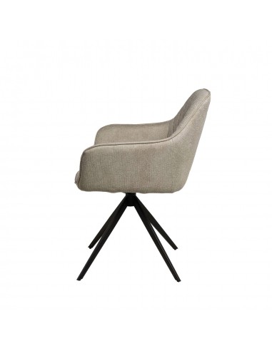SILLA GIRATORIA con brazos AMALIA, tela y metal...