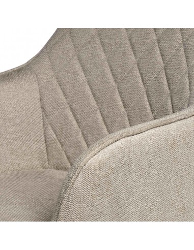 SILLA GIRATORIA con brazos AMALIA, tela y metal...