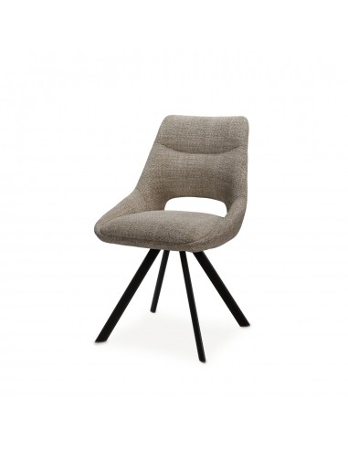 Silla de diseño Zahara tejido Tango y patas de acero color negro.