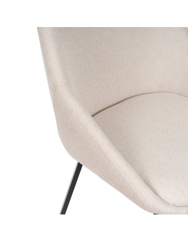 Silla giratoria AMELIE, tela, metal negro