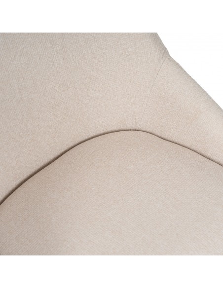 Silla giratoria AMELIE, tela, metal negro