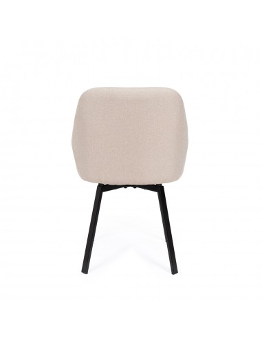 Silla giratoria AMELIE, tela, metal negro