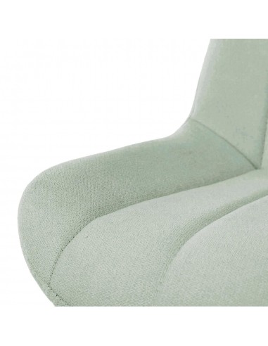 Silla tapizada Janis, tela, metal negro