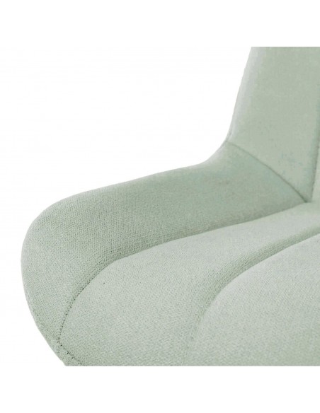 Cadeira estofada Janis, tecido, metal, preto