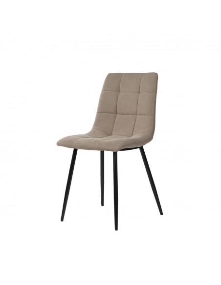 Silla tapizada Walk, tela, metal negro