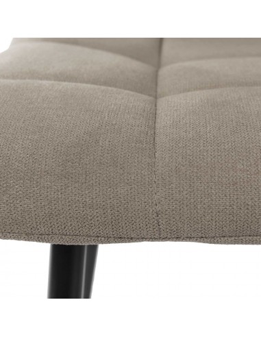 Cadeira estofada Walk, tecido, metal, preto