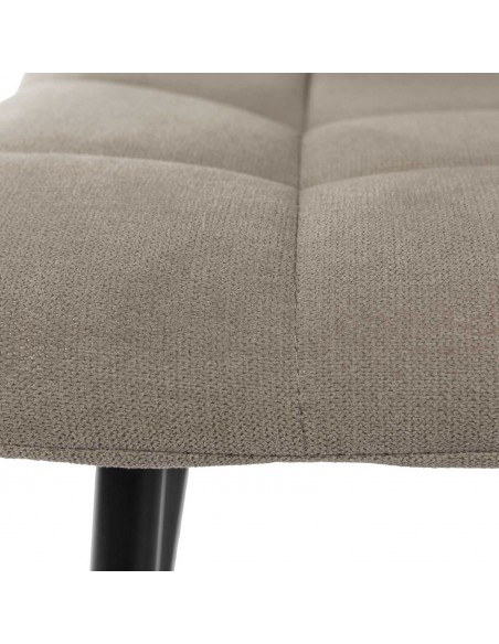 Silla tapizada Walk, tela, metal negro