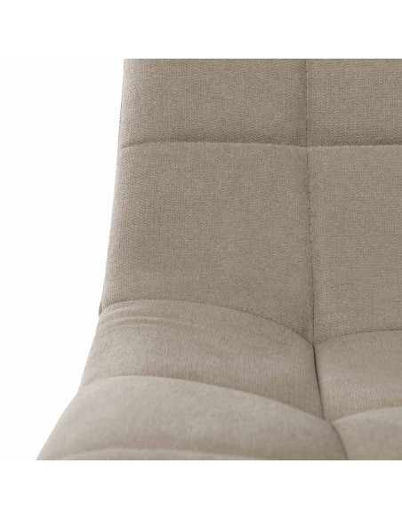 Silla tapizada Walk, tela, metal negro