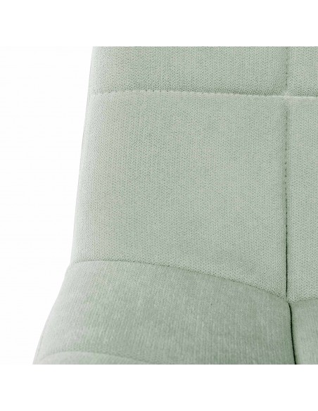 Silla tapizada Walk, tela, metal negro