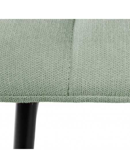 Cadeira estofada Walk, tecido, metal, preto