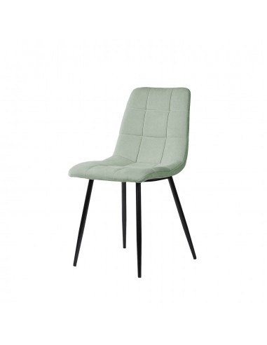 Silla tapizada Walk, tela, metal negro