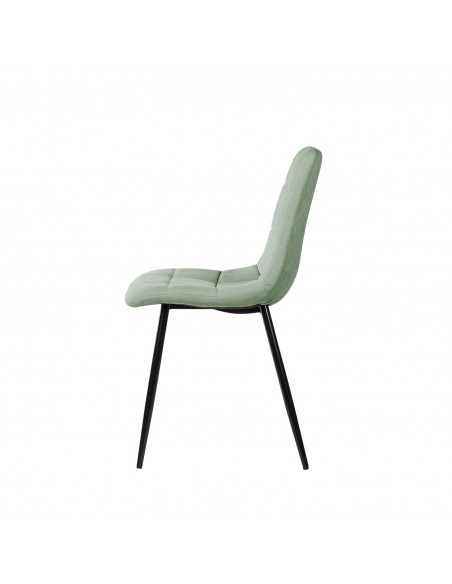 Silla tapizada Walk, tela, metal negro