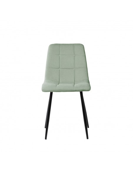 Silla tapizada Walk, tela, metal negro