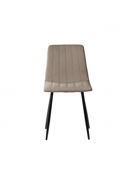 Silla tapizada Flash, tejido, metal negro