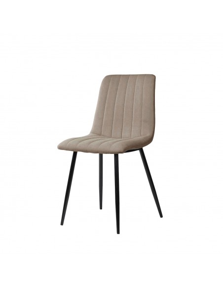 Silla tapizada Flash, tejido, metal negro