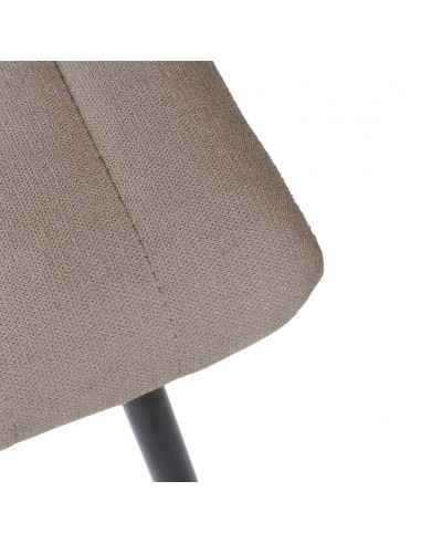 Silla tapizada Flash, tejido, metal negro