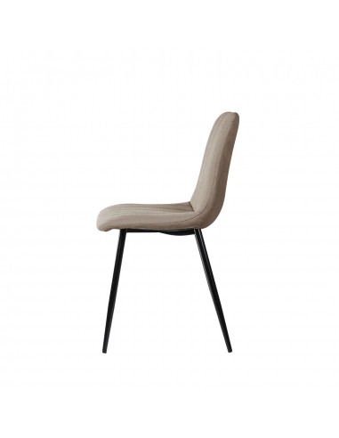 Silla tapizada Flash, tejido, metal negro