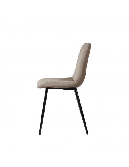 Silla tapizada Flash, tejido, metal negro