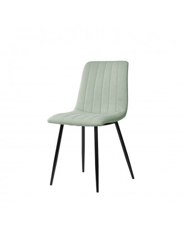 Silla tapizada Flash, tejido, metal negro