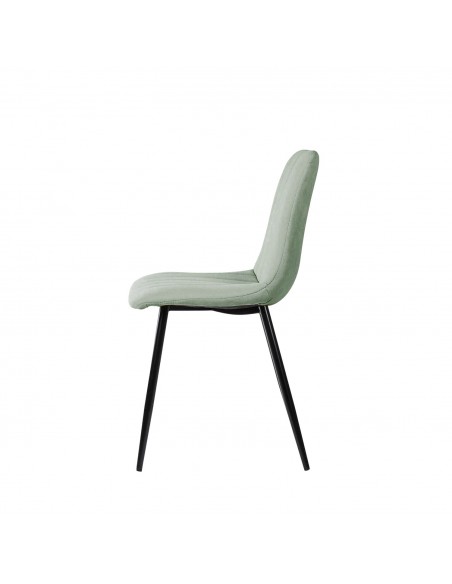 Silla tapizada Flash, tejido, metal negro