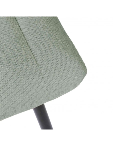 Cadeira estofada Flash, tecido, metal, preto