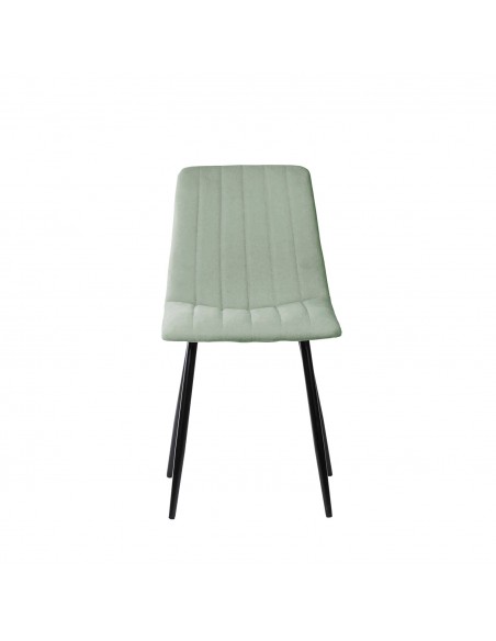 Silla tapizada Flash, tejido, metal negro