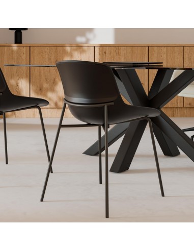 Silla LUNA Moderna Polipropileno con Patas...